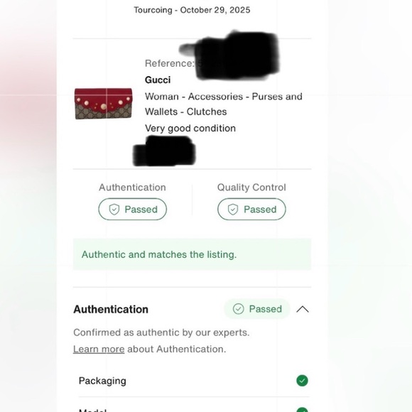 Gucci Red and Brown Pearl  Wallet - Picture 6 of 6